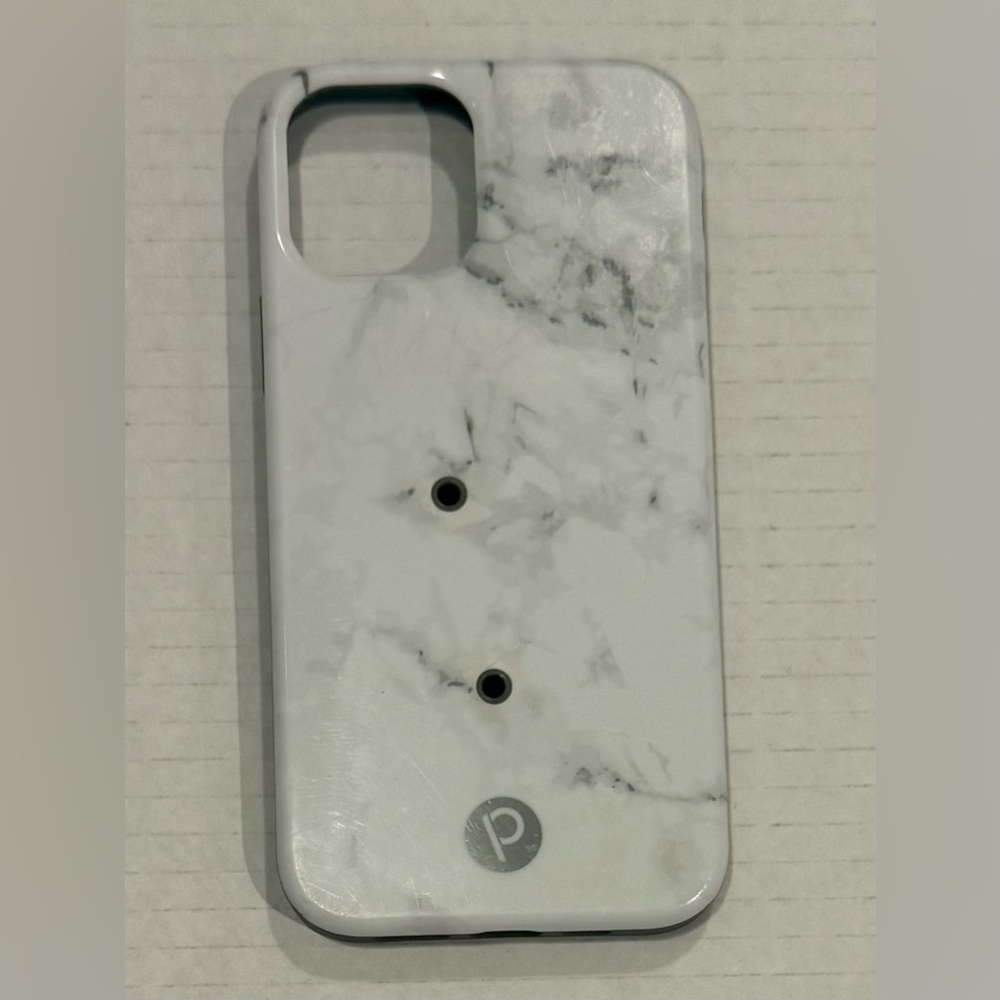 Loopy Case iPhone 12 Pro White Marble Phone Case No Loop